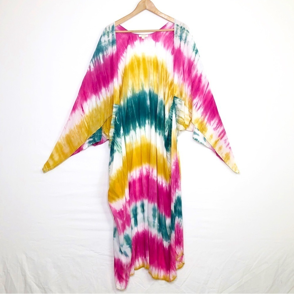 Oddy tie dye multicolored Kimono